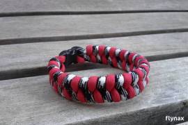 Unisex Paracord Bracelet-Digital Red