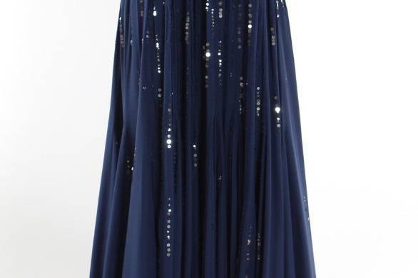 REBECCA TAYLOR Navy Silk Meteor Shower