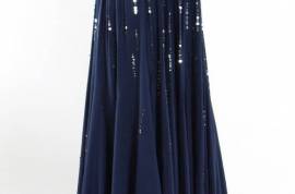 REBECCA TAYLOR Navy Silk Meteor Shower