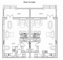 Таунхауса 170 м² с участком 2,3 сотки